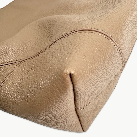 Aspinal of London Pebble Leather Hobo Shoulder Bag | Soft Taupe | Discontinued - Picture 5 of 16
